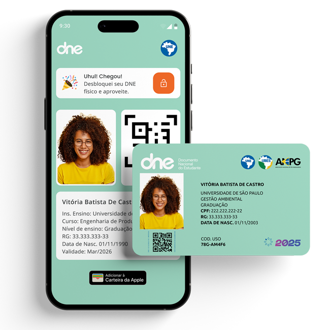 Carteira de Estudante no Smartphone
